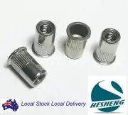 100 x M6 Nutserts 316 Stainless Thin Sheet Countersunk Nutsert Rivet Nut Rivnut