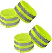 CSYSX High Visibility Reflective Bands for Wrist Arm Ankle Leg Adjustable Elastic Reflective Gear for Night Walking Cycling Running Jogging Outdoor Safety Reflector Straps Belt Vest