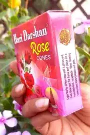 Haridarshan Dhoop Incense Cones pure Natural Rose Fragrance Navratri Hindu Puja
