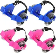 VANZACK 2 Pairs Boys and Girls Skating Shoes Adjustable Roller Skates Light-up Wheels Outdoor Skating Accessory