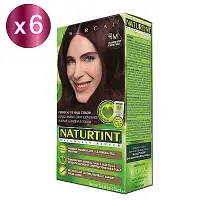 在飛比找Yahoo奇摩購物中心優惠-NATURTINT 赫本染髮劑 4M 深棕紅(6盒裝) (1