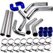 [MaXpeedingrods] 2.5 and Diy Blue Silicone Hose Coupler Intercooler Piping Kit t-Bolt Clamps