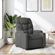 Recliner Chair Dark Grey Fabric Home Chairs