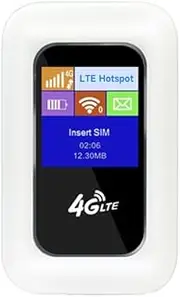 [HOSAYA] R801 Portable WiFi Modem Color LCD Display Built-in Battery 4G LTE SIM Card Router 10 WiFi Users High Speed Portable Travel Hotspot Mini Router Unlocked 4G mifi (R801)