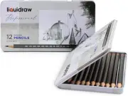Drawing Pencils for Sketching, Set of 12, Graded Sketch Pencils for Drawing, Ske