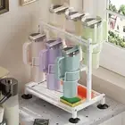 Water Cup Drain Rack Storage Organizer Adjustable Bottle Spice with High