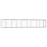 vidaXL Dog Cage with Door Dog Kennel Crate Animal House Grey Galvanised Steel