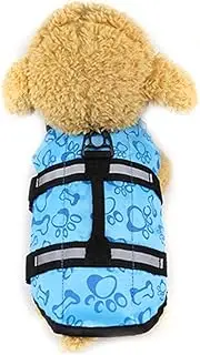 Namzi Pet Life Jacket, Adjustable Dog Lifesaver Reflective Safety Life Vest Coat for Swimming Surfing Boating Dog Life Jacket (XL-Back Length 40cm, Blue)