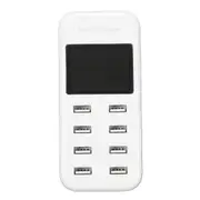 LED Multi USB Charger 8-Port Smart Fast Desktop Hub Wall Charger Charging Station Quick Charge Intelligent Identification Phone Charger