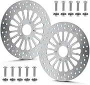11.8" Front Brake Rotors Disc with Bolts Fit for Harley Road King/Electra Glide/Street Glide/Road Glide 2008 2009 2010 2011 2012 2013 2014 2015 2016 2017 2018 2019 2020 2021 2022-2 Pc