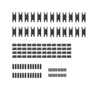 1Set Mechanical Keyboard PCB Stabilizer Satellite Shaft Big Gaskets Sticker O5U5