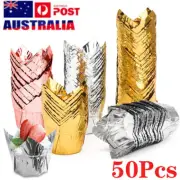 50Pcs Cupcake Wrapper Liners Muffin Tulip Case Cake Paper Baking Cup Decor