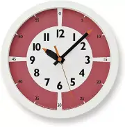 Lemnos fun pun clock with red! YD15-01 RE Wall Clock Japan New
