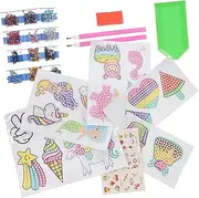 KONTONTY Diamond Drawing Stickers for Boys and Girls Gemstone Sticker Kit Fun and Creative Art Activity for Children