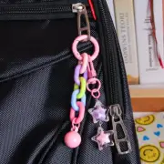 Colorful Candy Colors Star Chain Keychain Acrylic Pendant Backpack Charms Gif_$d