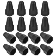 150pcs Black Hex Nut Bolt Cover, M14x22x45 Plastic High Dome Nut Protection Cap