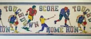 Touchdown Homerun Score Sports Players Multi Color Wallpaper Border by Brewster