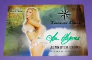2015 Benchwarmer JENNIFER LYONS Treasure Chest Green Auto/10 TRASHY Lingerie Hot