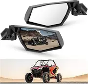 KIWI MASTER Side Mirrors Compatible for 2020-2024 Polaris RZR Pro XP, Pro R, Turbo R / 4 Accessories Adjustable Folding Rear View Racing Mirror 2883762
