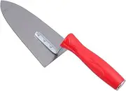 Veemoon Brick Trowel Plastering Knife Putty Cutter Gauging Trowel Construction Spatula Tiling Tool Heavy Duty Steel Red Plastic Handle Soft Comfort Grip Easy Cleaning