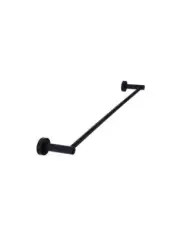 Meir Matte Black Round Single Towel Rail 600mm