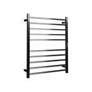 Hotwire Heated Towel Rail - Square Bar (H900mmxW700mm) with Timer - Gun Metal