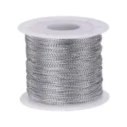 Metallic Cord 1mm 109 Yards Tinsel Rope Thread String Silver