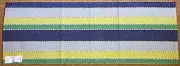 Indigo Blue Striped Cotton Ribbed Table Runner 13"x36"
