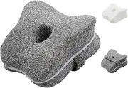 Knee Pillow Leg Pillow for Side Sleepers Foam Support Pillow for Sleeping for Back Pain,Memory Foam Cushion Pregnancy Pillow Leg Positioner Pillows for Side Sleeping(Grey)