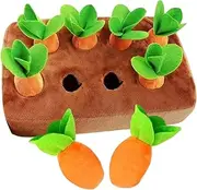 Carrot Snuffle Mat for Dogs | Cute Carrot Harvest Toy,Stuffed Carrot Plush Puzzle Toy Vegetable Chew Toy for Aggressive Chewers, Dogs