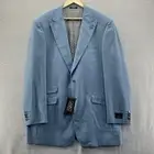 Mens Sport Coat APOLLO KING English 100% Wool Super 150's Sky Blue 46L New Read