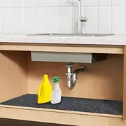 24" x 30" Non-Adhesive Under Sink Mat for Kitchen Cabinet, Waterproof Quick Dry Shelf Liner, Durable Absorbent Felt Mats for Bathroom Sinks, Cabinets, Dresser, Easy to Trim.