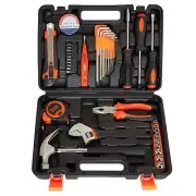 38-Piece Household Tool Kit with Plastic Toolbox - DIY Home Repair