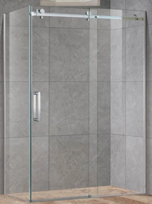 900/1000mm Square Corner Sliding door Shower Screen Frameless BAR Handle