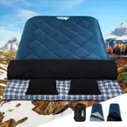 Double Outdoor Camping Sleeping Bag Suits -10°C to 15°C Tent Winter Thermal Navy