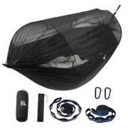 Camping Hammock -Portable Hammock w/Spacious Net & Tree 106" x 55” Black
