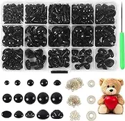 Yexixsr 566PCS Safety Eyes and Noses for Amigurumi, Stuffed Crochet Eyes with Washers, Craft Doll Eyes and Nose for Teddy Bear, Crochet Toy, Stuffed Doll and Plush Animal (Various Sizes)