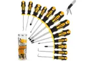 HORUSDY 13Pcs Magnetic Screwdriver Set Phillips Flat Head Tips Automotive Hook