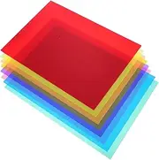 OSALADI 8 Pcs PVC Sheet Cover Rainbow Color Color Overlay Films Flexible Read Vinyl Simple Reading Coverings PVC