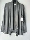 ATHLETA Size XS Cozy Soft Pranayama Wrap Light Gray Pockets Cardigan Top New