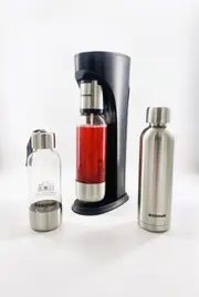 Drinkmate OmniFizz Sparkling Water and Soda Maker, Carbonates ANY Drink, Stainless Bundle (CO2 Cylinder not included)