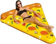 Sonicefit Giant Inflatable Pizza Pool Float, Fun Pool Floaties Pool Raft with Cup Holder, Swimming Inflatables Floating Rafts for Tubes Lake Beach Floaty Swim Rings Pool Party Toys for Adults Kids