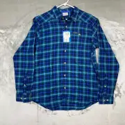 Columbia Flannel Medium Blue Cornell Woods Button Up Pocket NWT