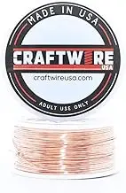 Solid Bare Copper Wire Round, Bright, Dead Soft, 100 Feet 24 Gauge