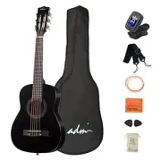 Beginner Acoustic Classical Guitar Nylon Strings Wooden Guitar Black 30 Inch