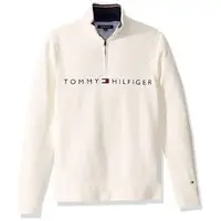 在飛比找森森購物網優惠-Tommy Hilfiger 2023男時尚棉質立領拉鍊牡蠣