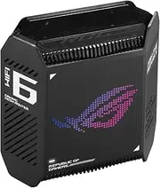 ASUS ROG Rapture GT6 Tri-Band WiFi 6 Mesh System – for Home & Gaming, Smart Antenna, Covers up to 5,800sq ft, Triple-Level Game Acceleration, Free Internet Security, 2.5 G Ethernet Port, Black