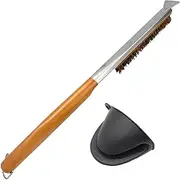 Grill Brush | Gentle Barbecue Scraper | Multifunctional Detachable Cleaning Brush with Scraper for Household, Outdoors, Grill, Camping, Oven