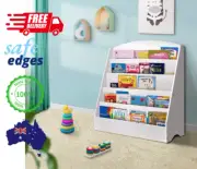 Keezi 5 Tiers Kids Bookshelf Magazine Shelf Organizer Bookcase Display Rack Whit