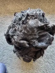 Alpaca Fleece 100% Natural Suri - 700grams. Colour - Black - Washed